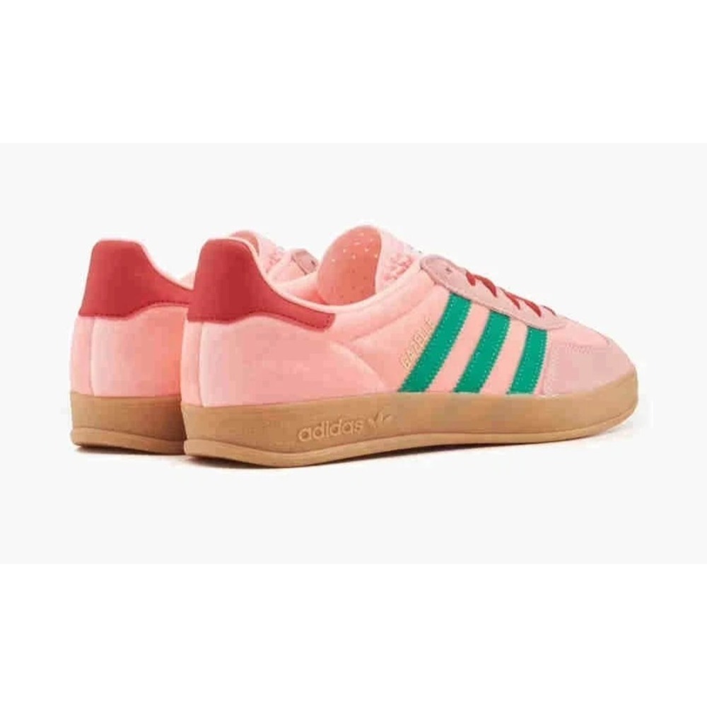 adidas Gazelle Indoor Womens Size 6.5 Glow Pink Court Green Shoes‎ JI2713 NEW - Picture 4 of 6